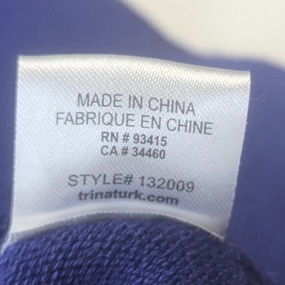 Trina Turk Size Small Periwinkle Cold Shoulder Sweater - Picture 8 of 13